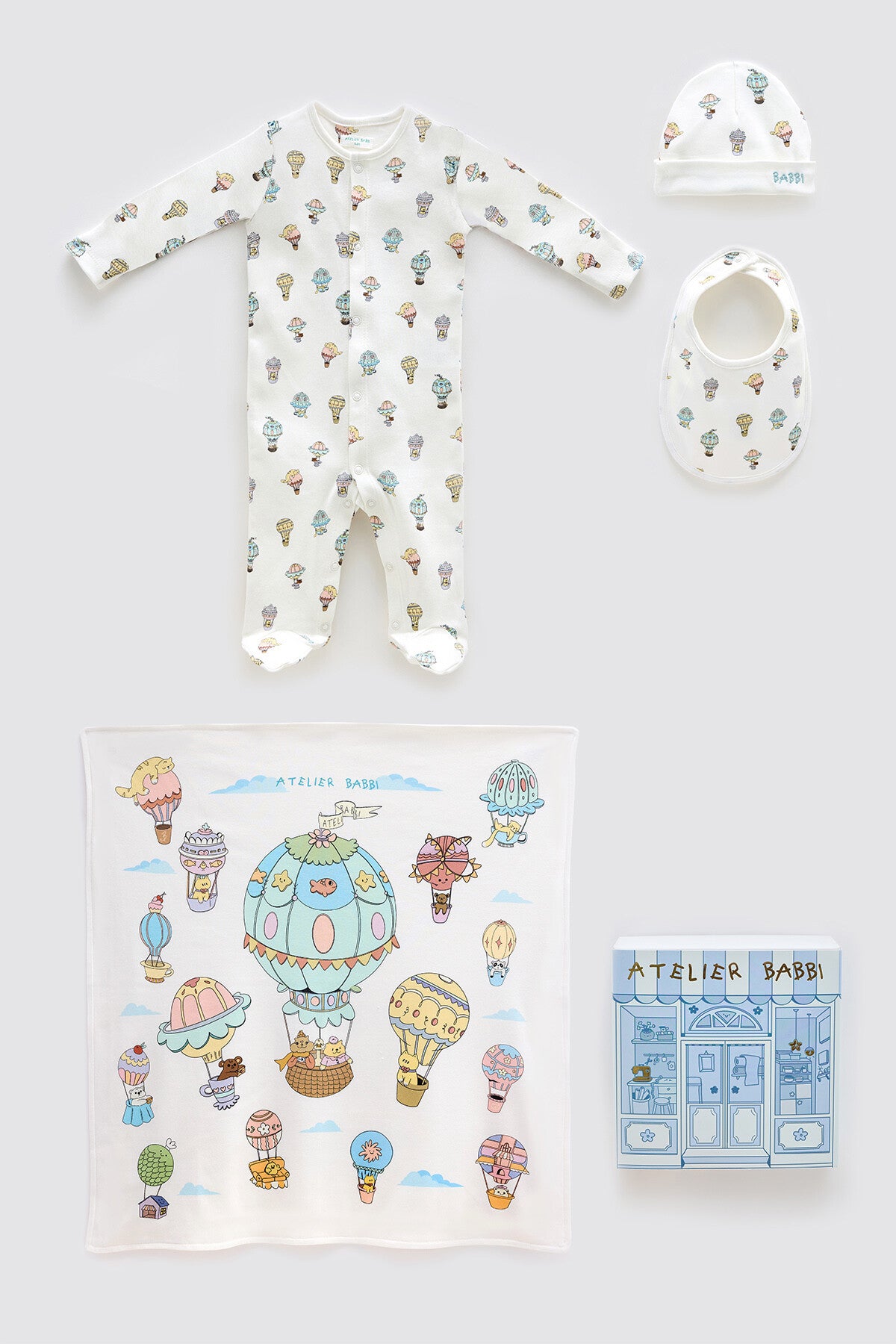 Atelier Babbi Newborn 5-Pieces Set - Cappadocia, 100% Cotton