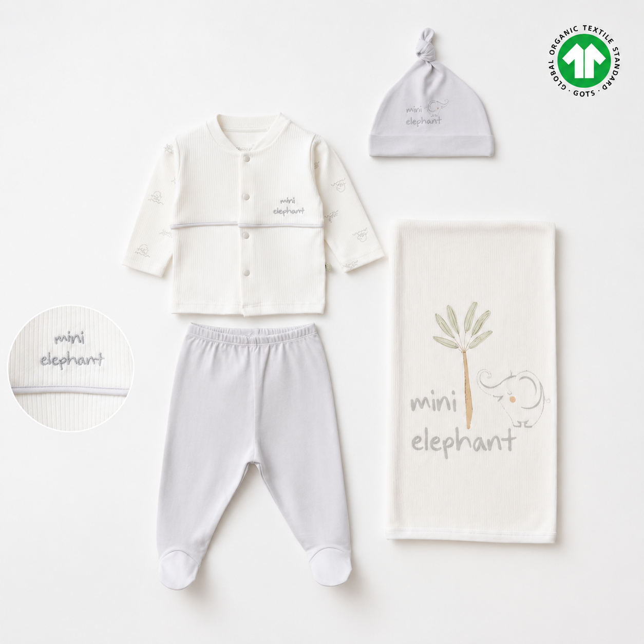 Biorganic 4 Pieces White and Blue Boy Hospital Set