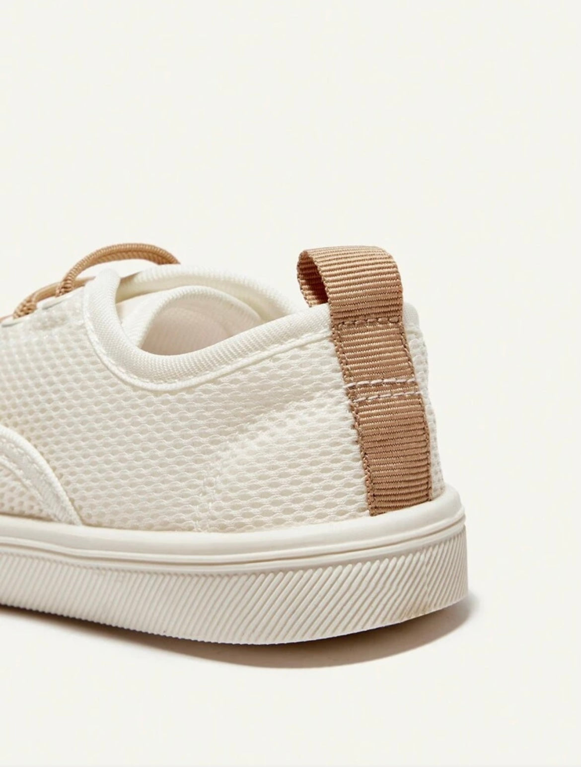 White and Beige Baby Breathable Shoes