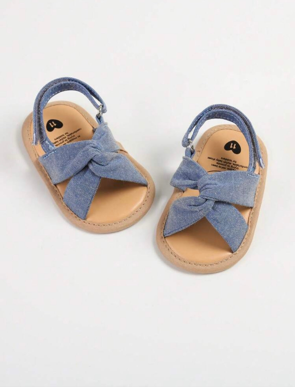 Dusty Blue Soft Non-Slip Baby Sandals