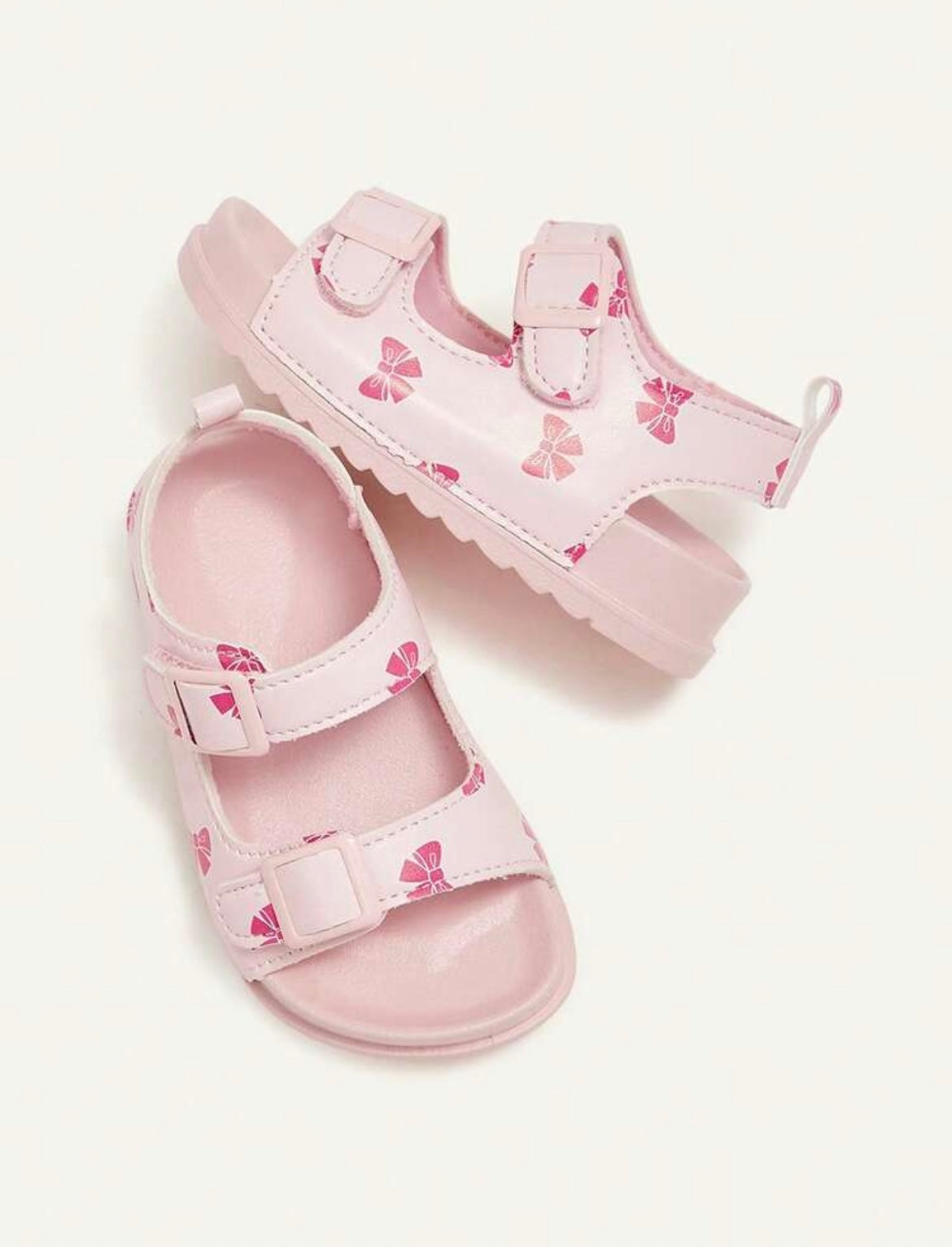 Pink Bows Flat Girl Sandals