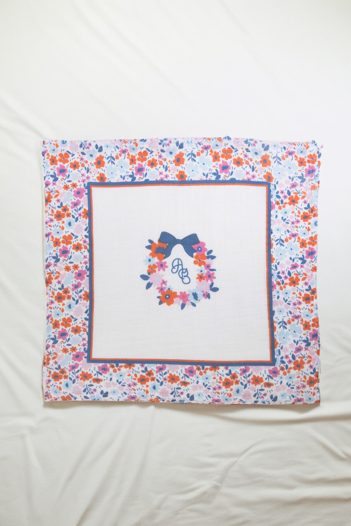 Atelier Babbi Newborn 30x30 cm Mouth Cloth - Tiny Flowers / Red, 100% Cotton