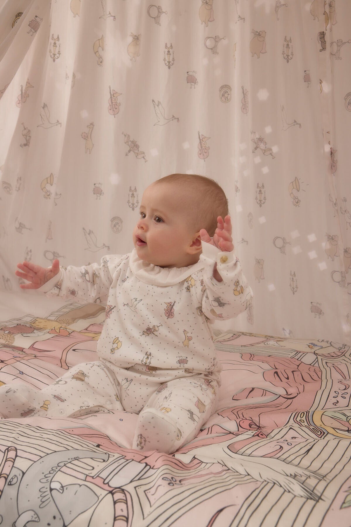 Atelier Babbi Baby Overall – Theatre / Pink, 100% Cotton