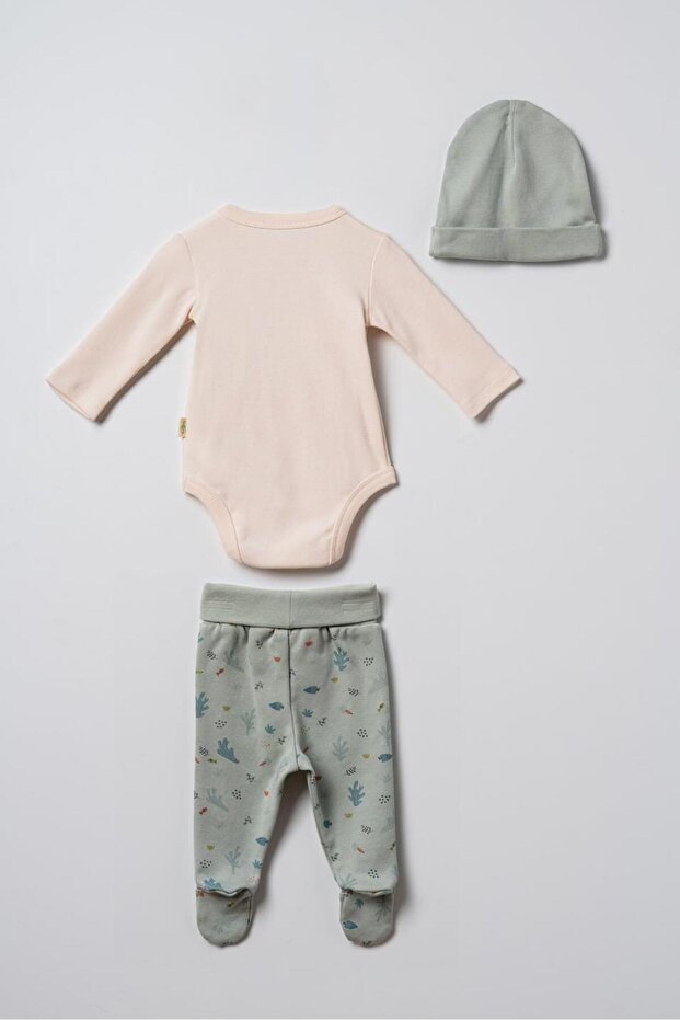 BabyCosy 3 Pieces Baby Boy Bodysuit Set, 100% Organic Cotton