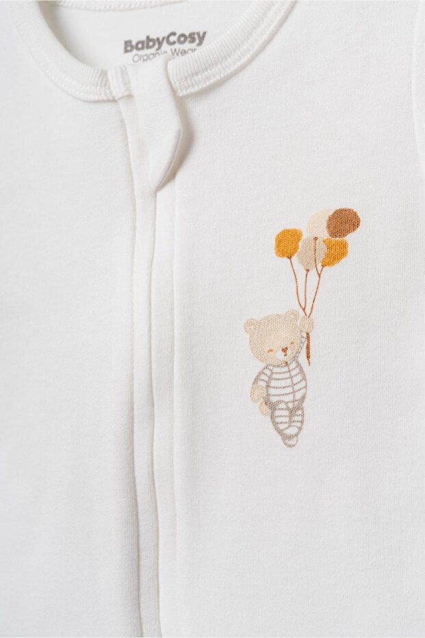 BabyCosy White Unisex Romper, 100% Organic Cotton