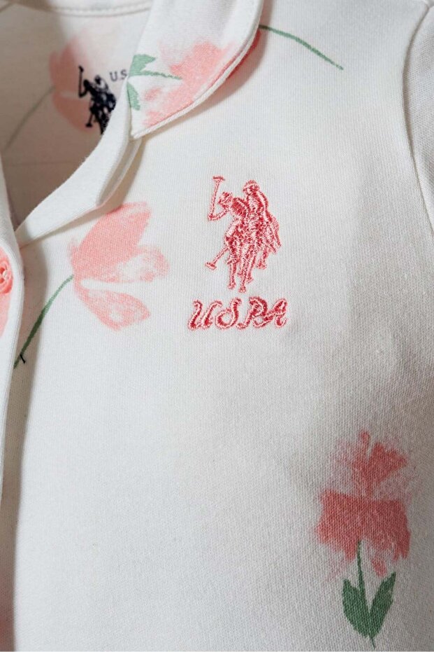 U.S. Polo Assn. Baby Girl Pink Floral Pyjamas