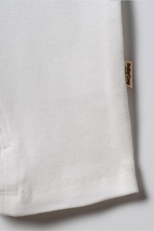 BabyCosy White Unisex Romper, 100% Organic Cotton