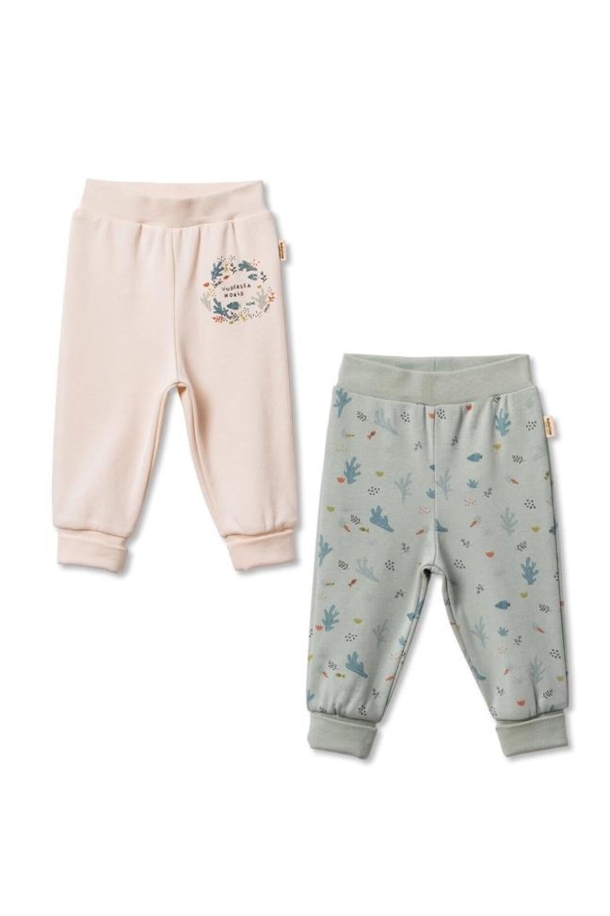 BabyCosy Set of 2 Boy Trousers, 100% Organic Cotton