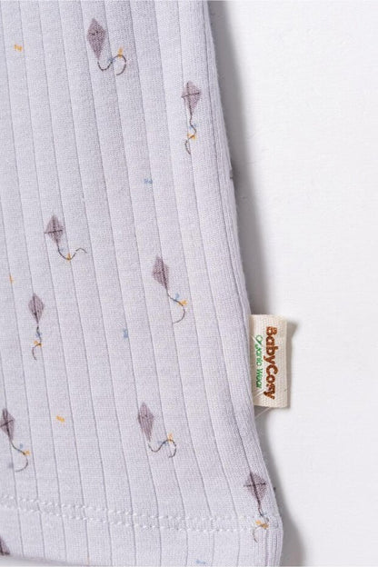 طقم شورت رمادي من قطعتين للأطفال من BabyCosy، قطن عضوي معتمد من GOTS