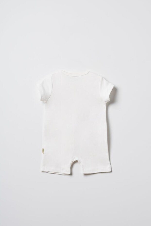 BabyCosy White Unisex Romper, 100% Organic Cotton