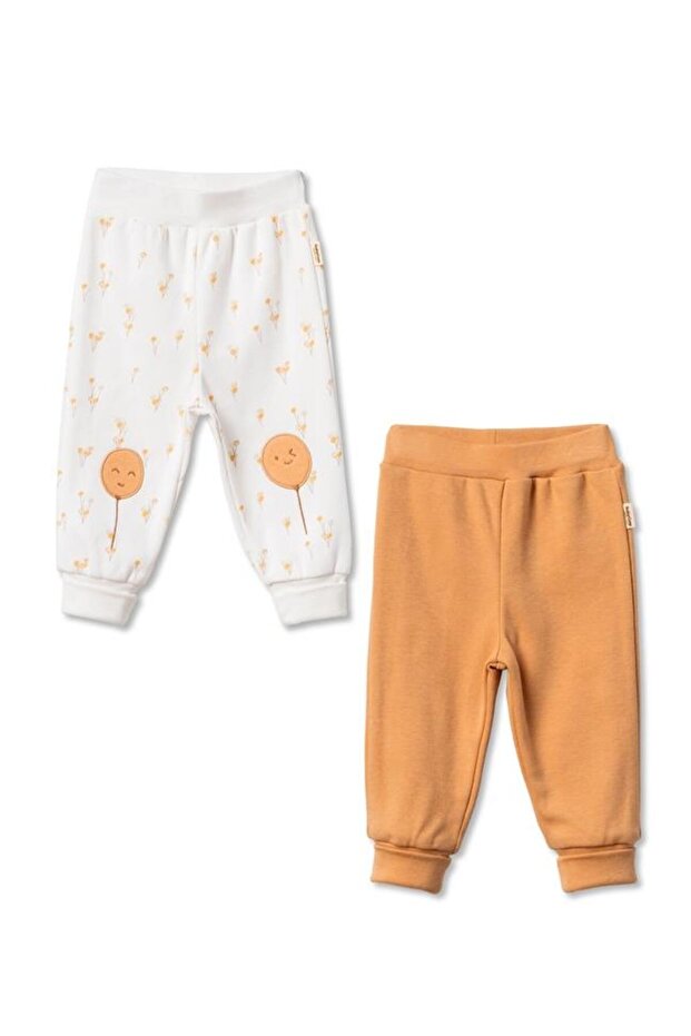 BabyCosy Set of 2 Girl Trousers, 100% Organic Cotton