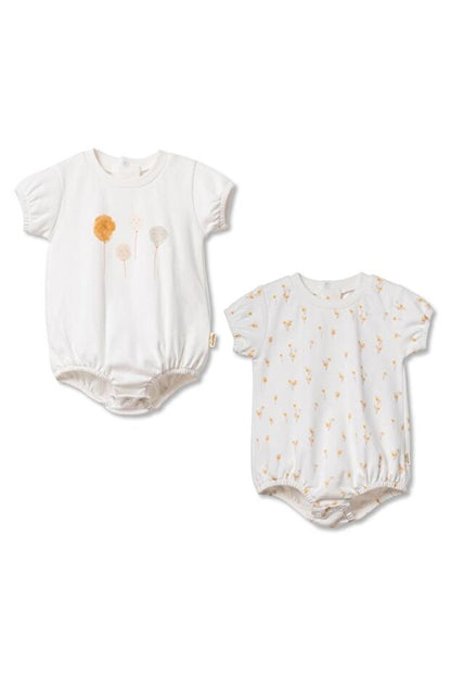 BabyCosy طقم من قطعتين بأكمام قصيرة بتصميم واسع (أوفر سايز)، قطن عضوي معتمد من GOTS