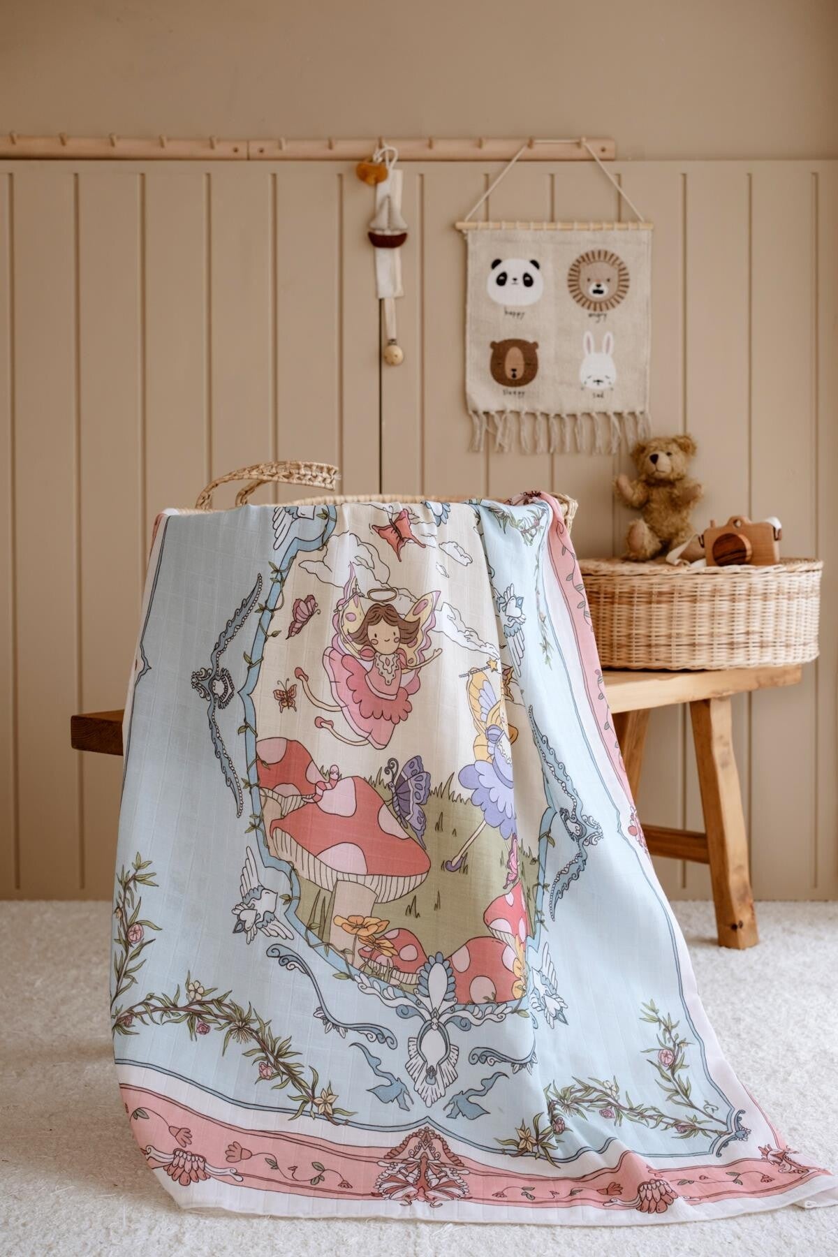 Atelier Babbi Double Layer Muslin Cover – Fairy Tale, 100% Cotton