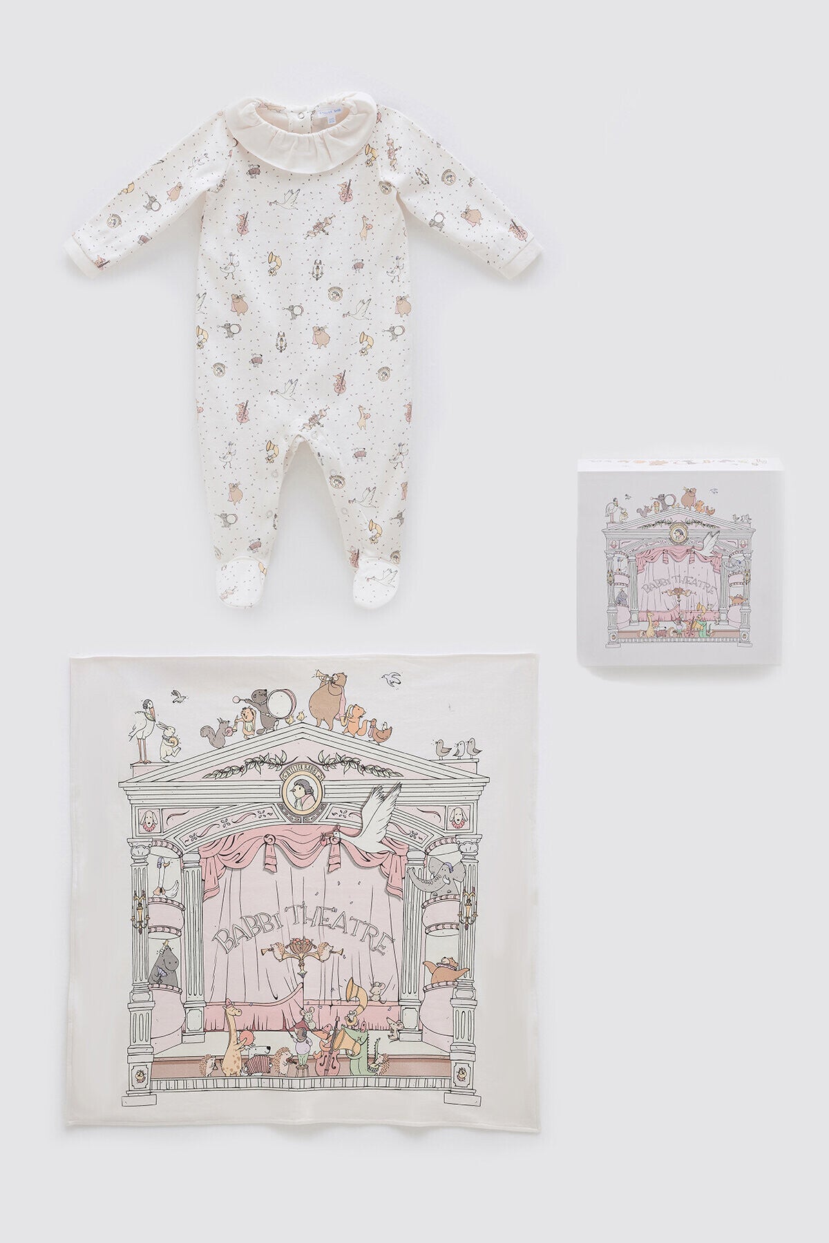 Atelier Babbi Newborn 2-Piece Set - Theatre / Pink, 100% Cotton