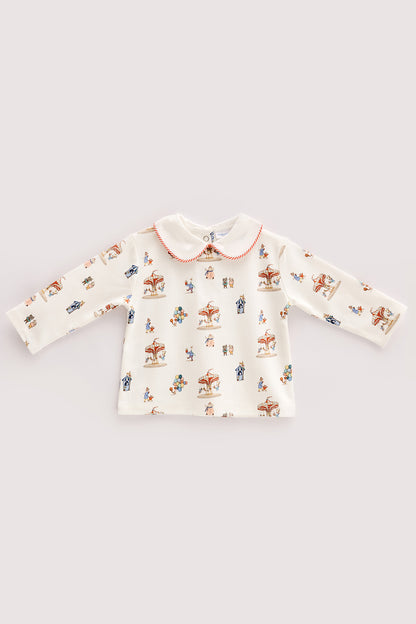 Atelier Babbi Set of 3 Bodysuit & Pants & Sweater - Funfair, 100% Cotton