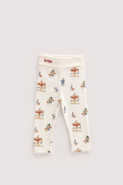 Atelier Babbi Set of 3 Bodysuit & Pants & Sweater - Funfair, 100% Cotton