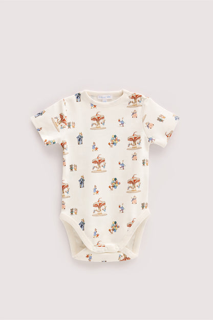 Atelier Babbi Set of 3 Bodysuit & Pants & Sweater - Funfair, 100% Cotton