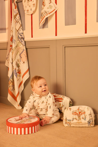 Atelier Babbi Set of 3 Bodysuit & Pants & Sweater - Funfair, 100% Cotton