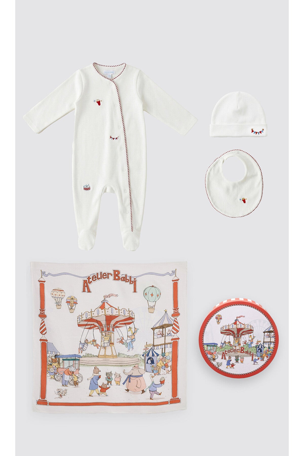 Atelier Babbi Newborn 4-Pieces Set - Funco, 100% Cotton