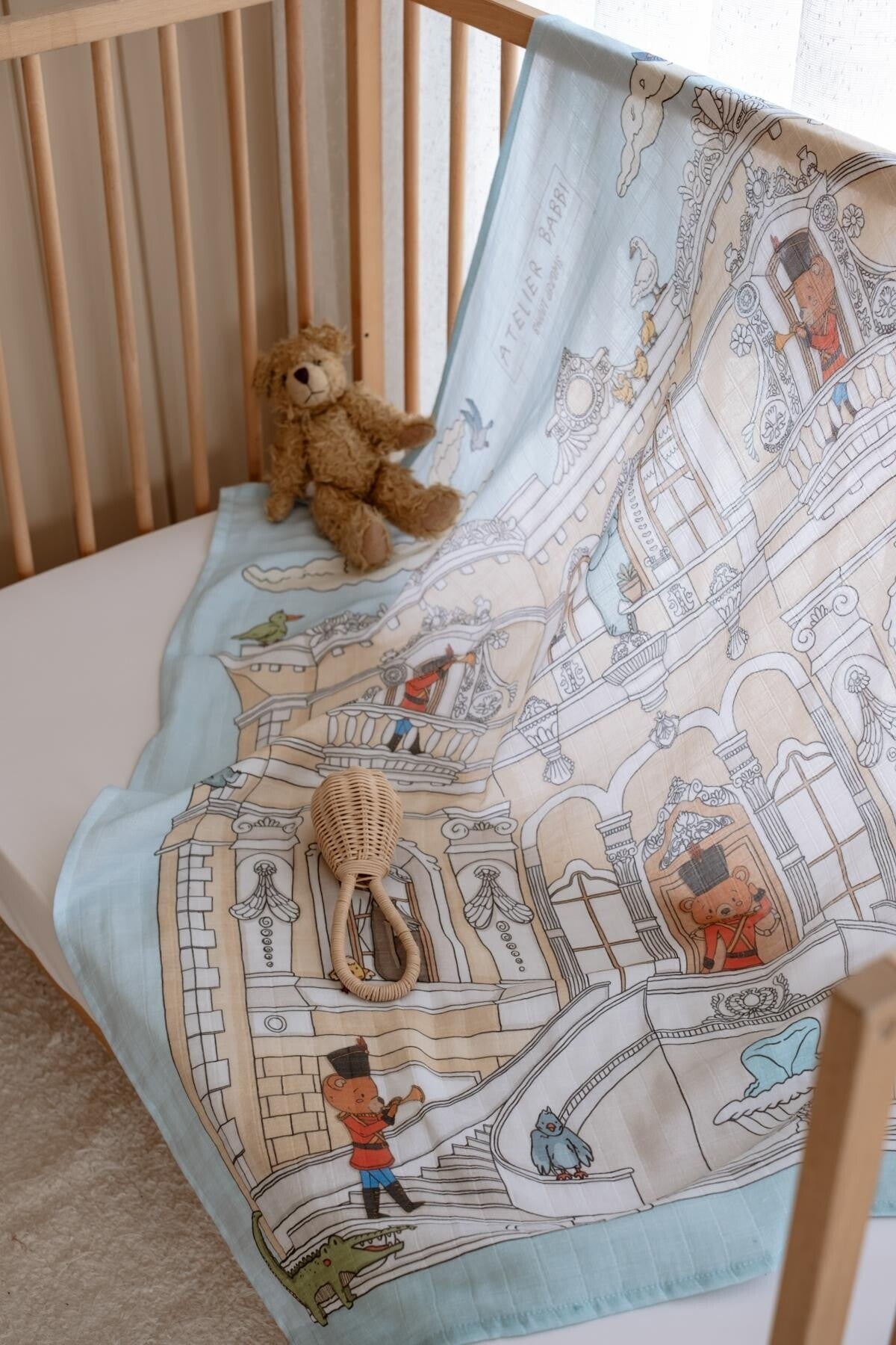 Atelier Babbi Newborn Set (4-Piece) - Tin Soldier, 100% Cotton