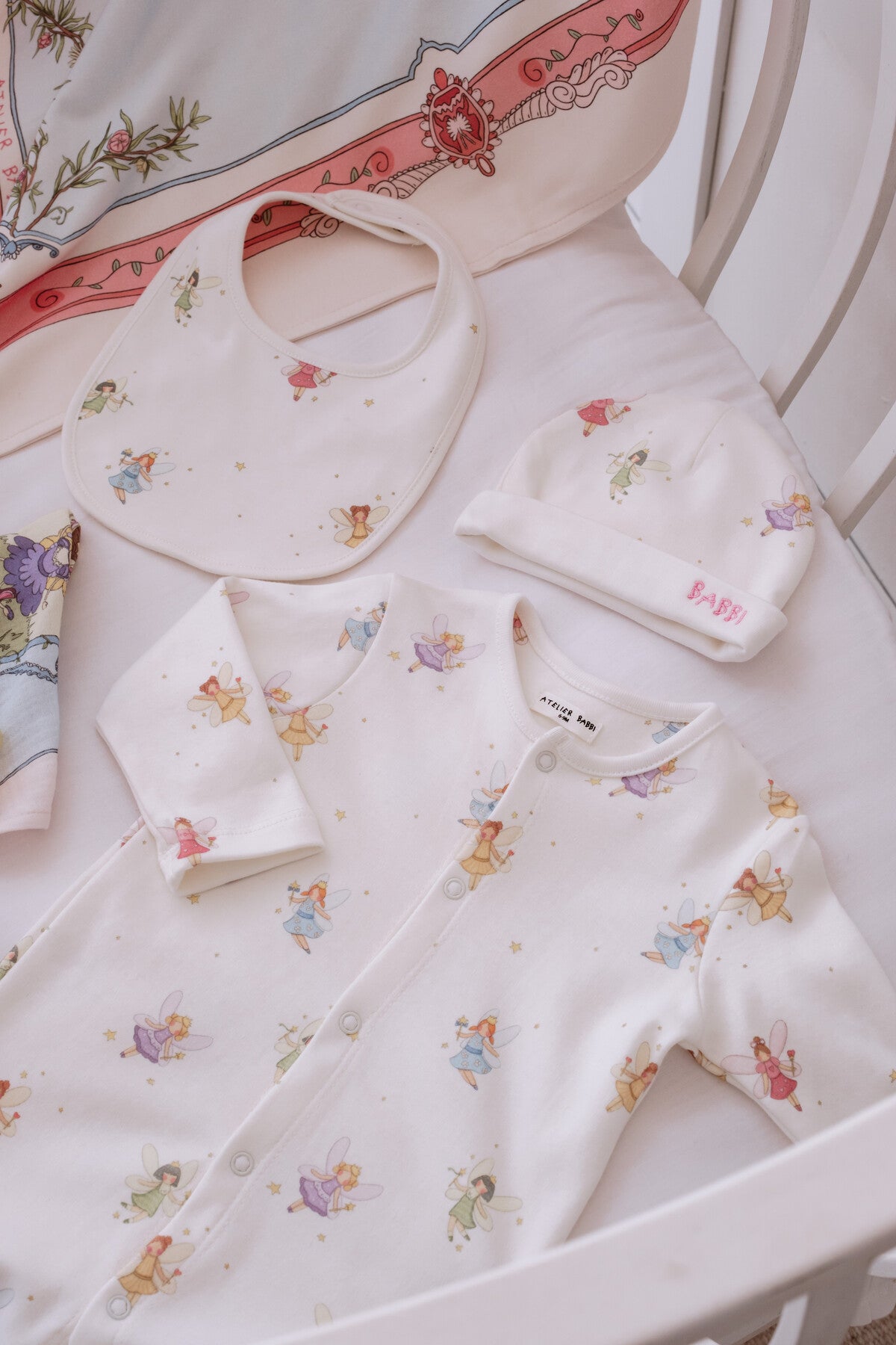Atelier Babbi Newborn Set (4-Pieces) - Fairy Tale, 100% Cotton