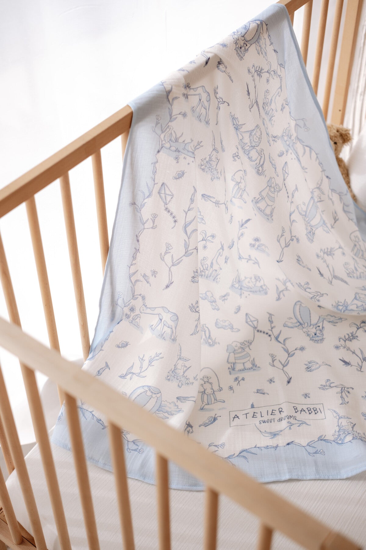 Atelier Babbi Newborn Set (4-Pieces) - TOILE DE JOUY / BLUE, 100% Cotton