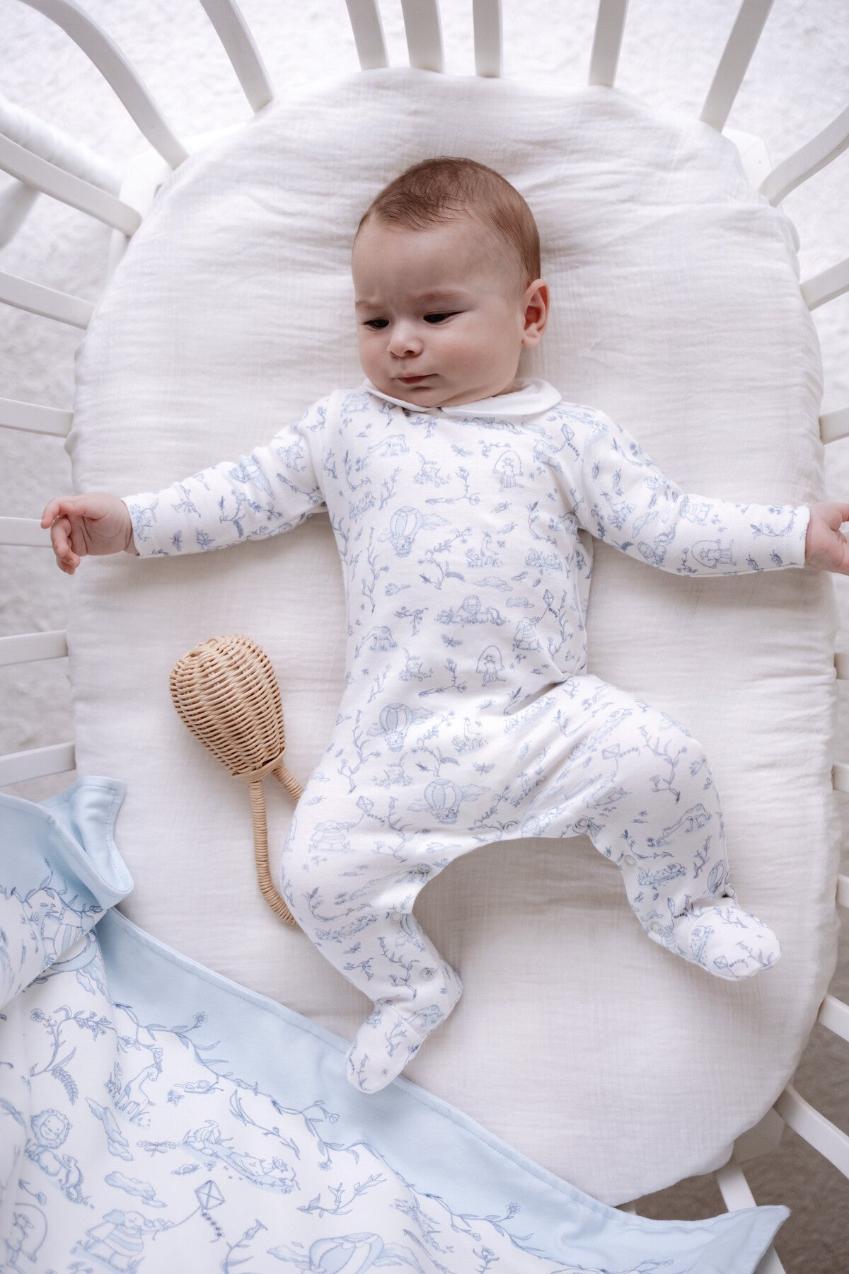 Atelier Babbi Newborn Set (4-Pieces) - TOILE DE JOUY / BLUE, 100% Cotton