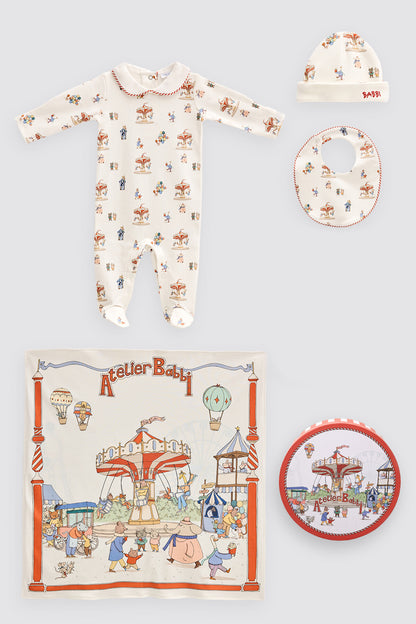 Atelier Babbi Newborn 4-pieces Funfair Set, 100% Cotton