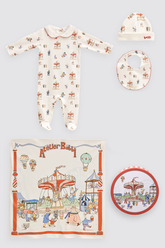 Atelier Babbi Newborn 4-pieces Funfair Set, 100% Cotton