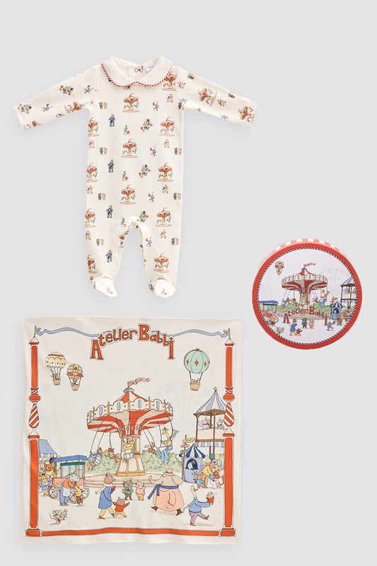 Atelier Babbi Newborn 2-pieces Funfair Set, 100% Cotton