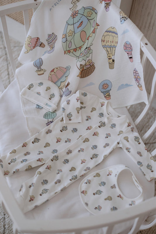 Atelier Babbi Newborn 5-Pieces Set - Cappadocia, 100% Cotton