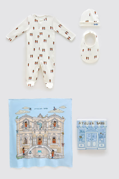 Atelier Babbi Newborn 4-Pieces Set - Tin Soldier, 100% Cotton