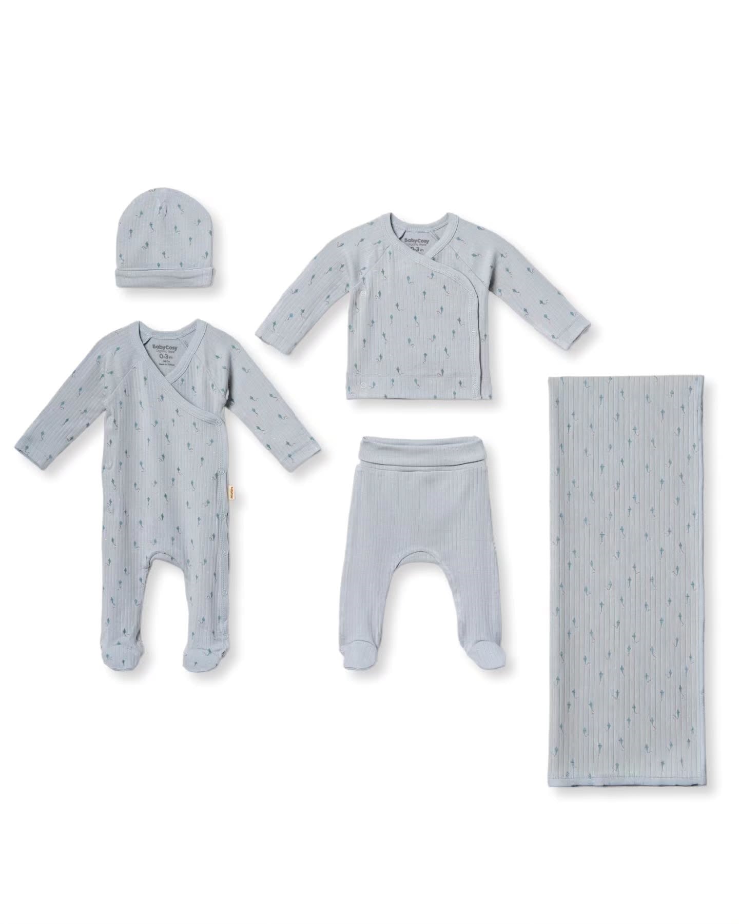 BabyCosy 5 pieces Mint Boy Hospital Set