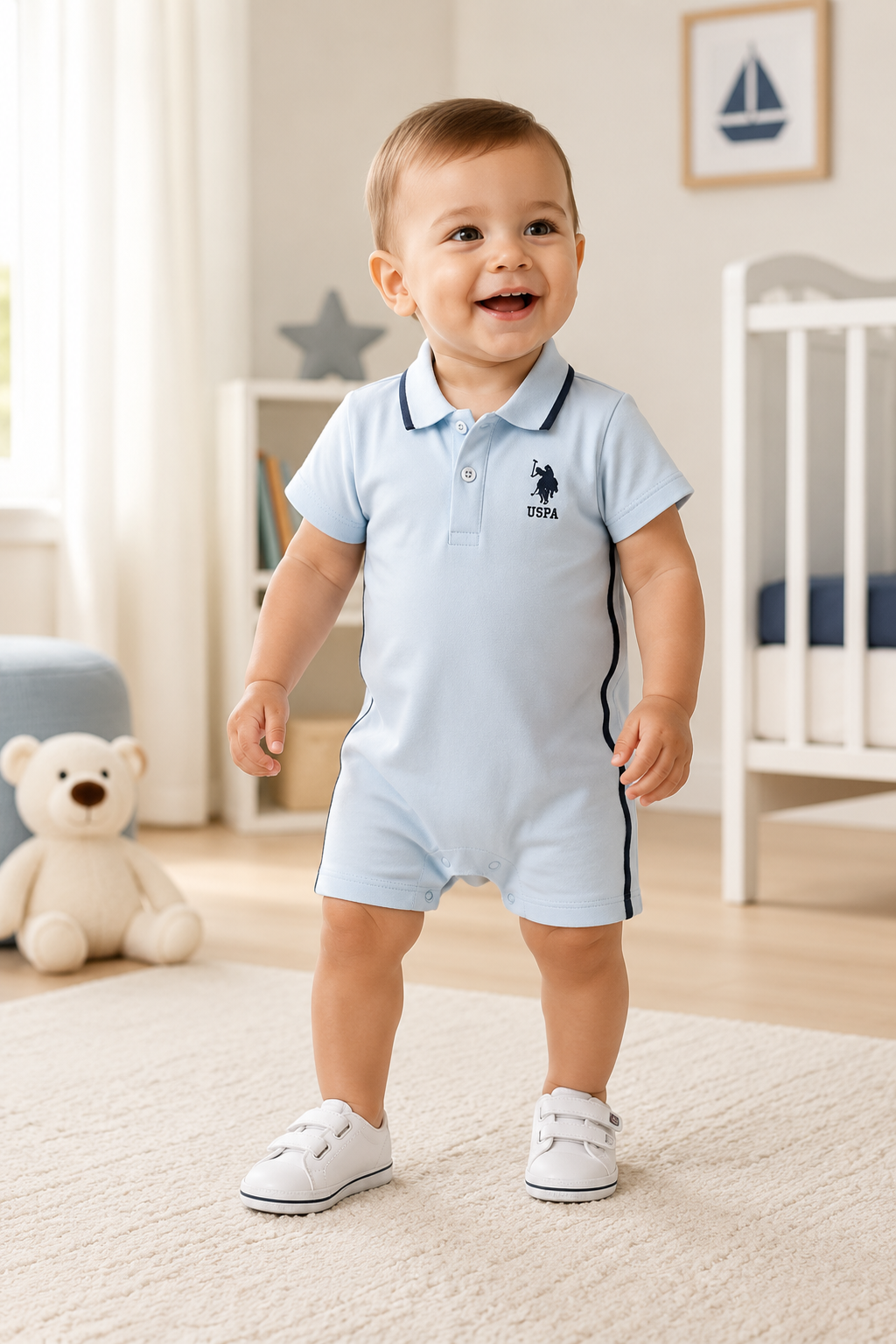 U.S. Polo Assn. Blue Jumpsuit