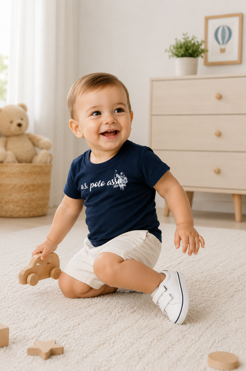 U.S. Polo Assn. Navy Blue Shorts Set