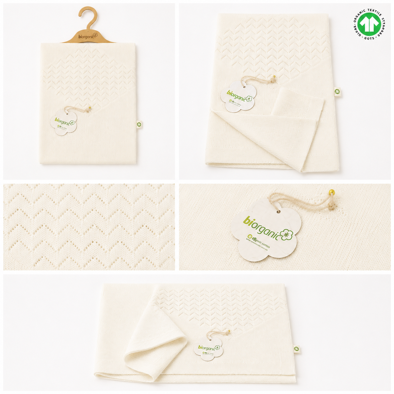 Biorganic White Cotton Blanket