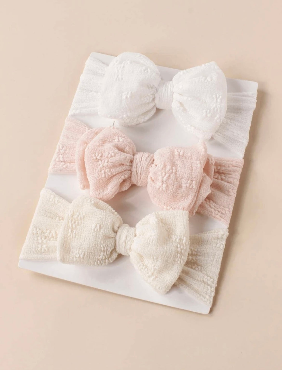 3 Pieces Set Pastel Colors Bow Headband