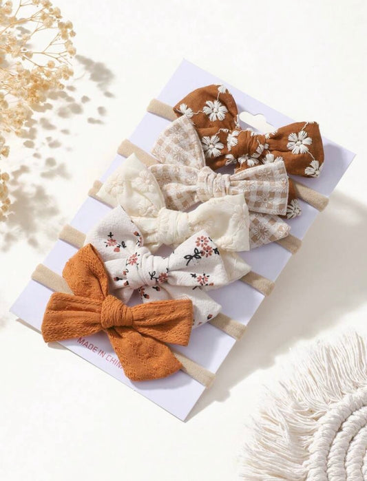 5 Pieces Set Printed Headbands