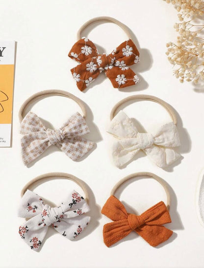 5 Pieces Set Printed Headbands