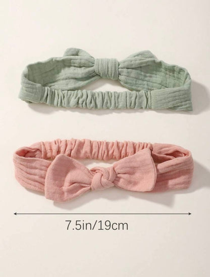 3 Pieces Set Pastel Colors Bow Headbands