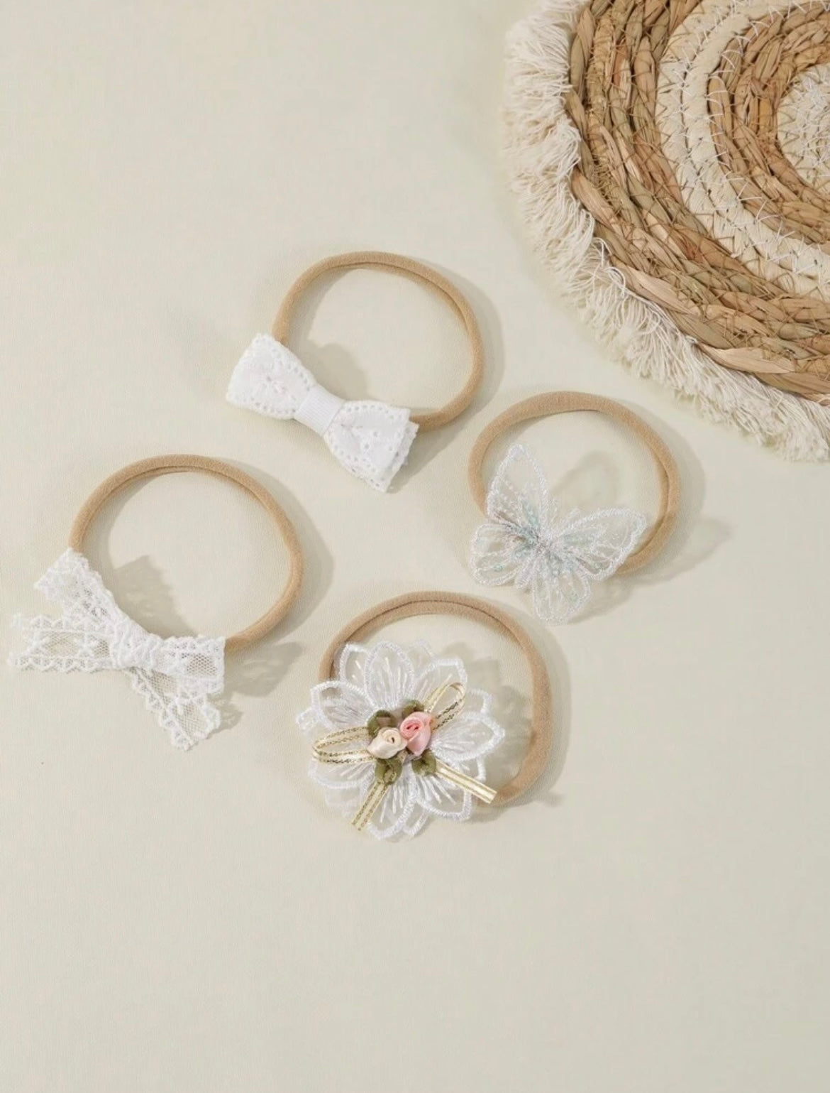 5 Pieces Set White Headbands