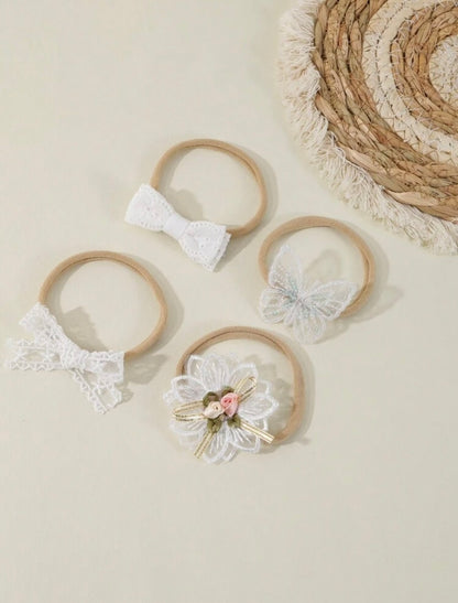 5 Pieces Set White Headbands