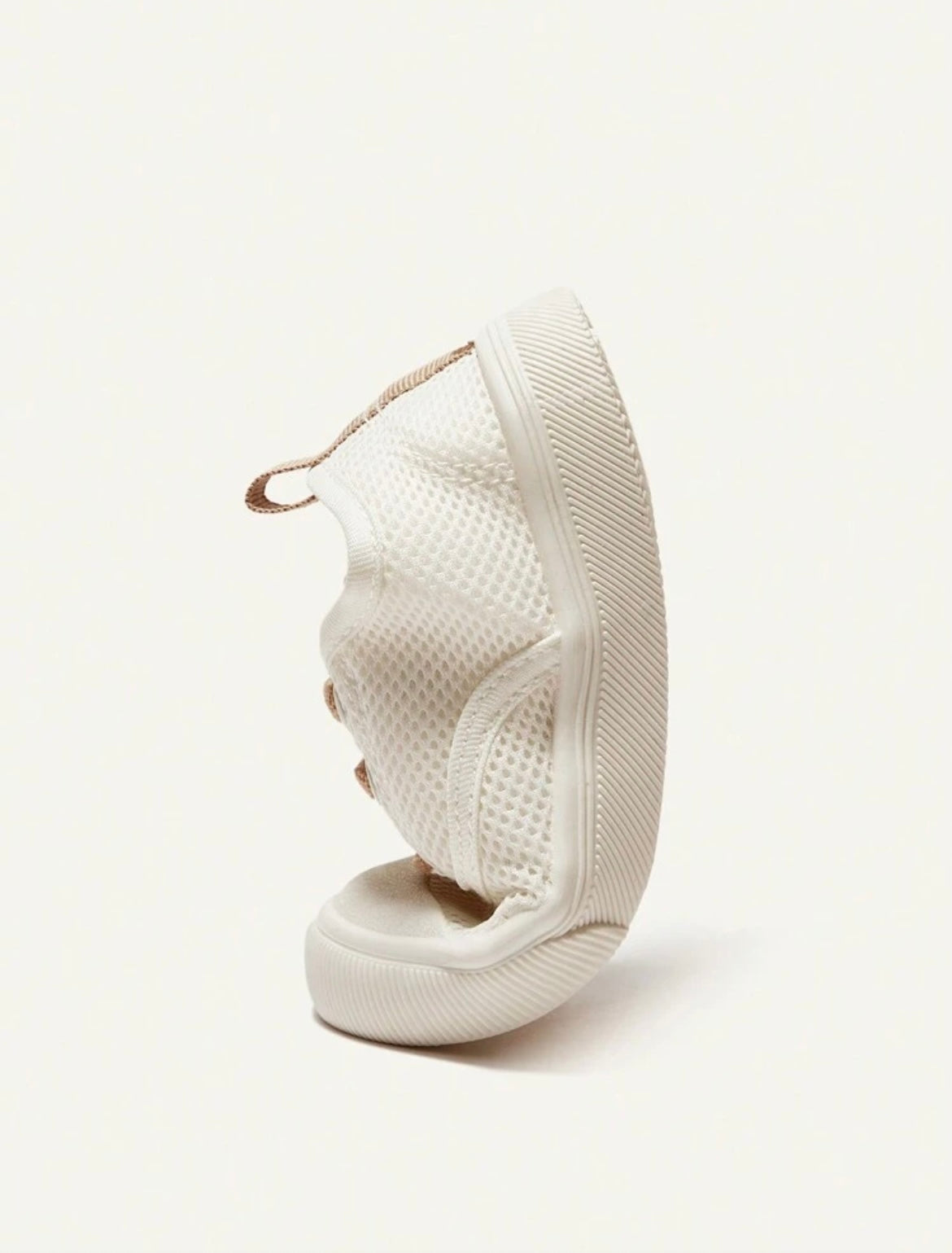 White and Beige Baby Breathable Shoes