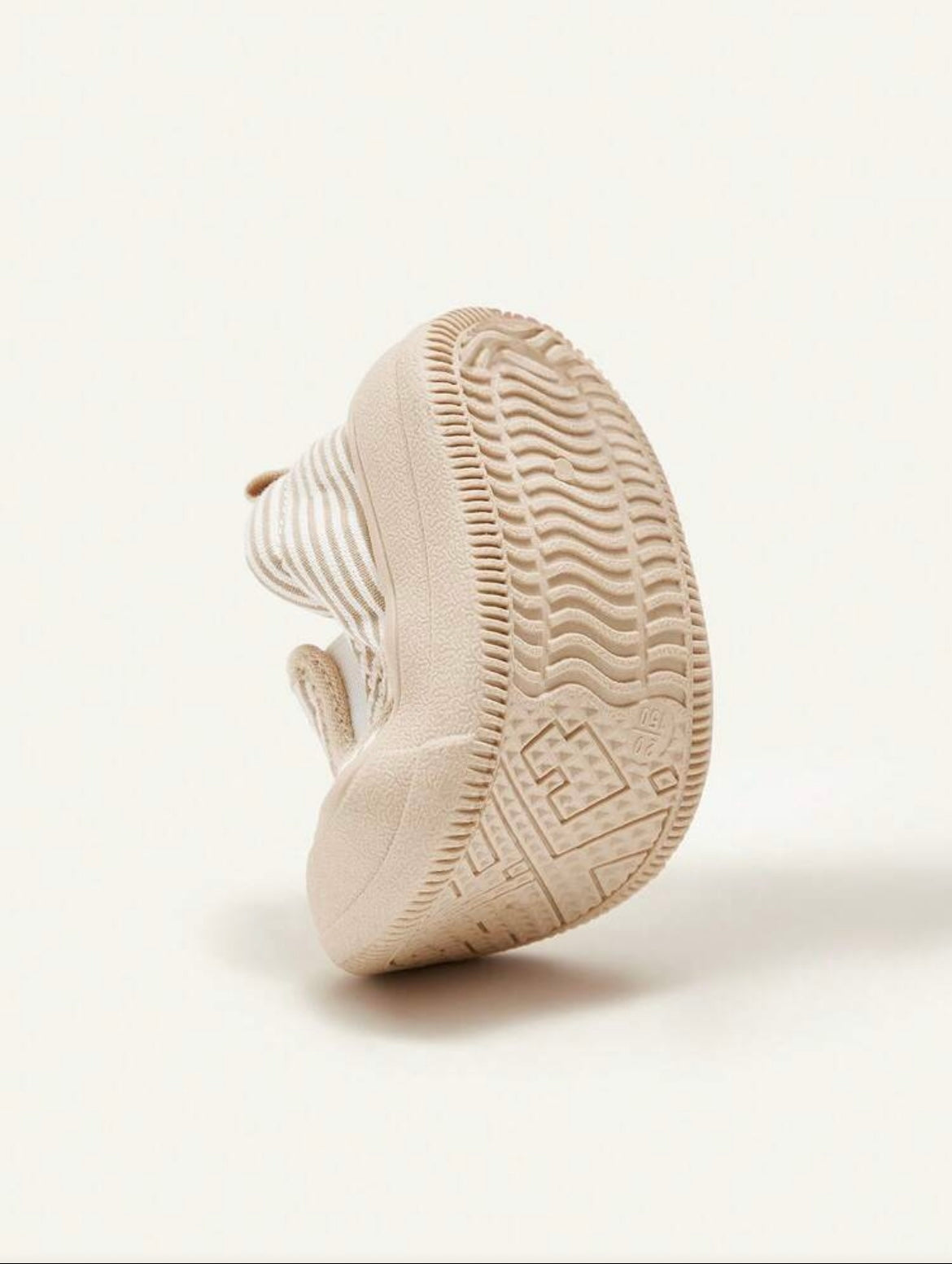 Beige and White Baby Sneakers