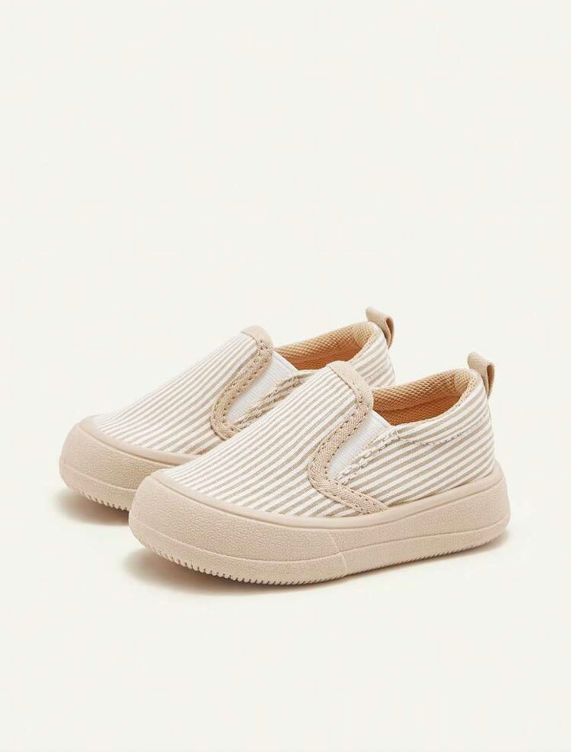 Beige and White Baby Sneakers