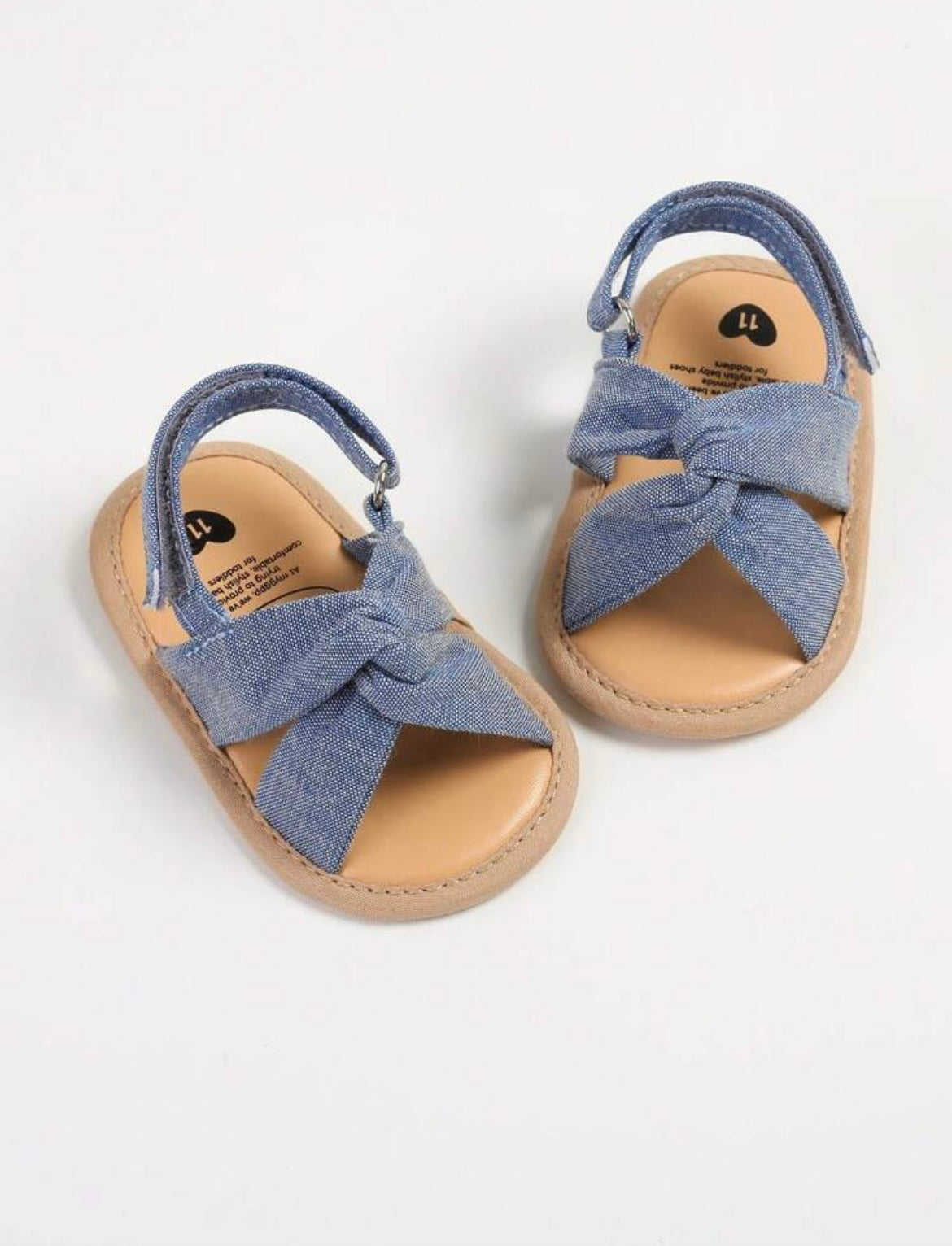 Dusty Blue Soft Non-Slip Baby Sandals