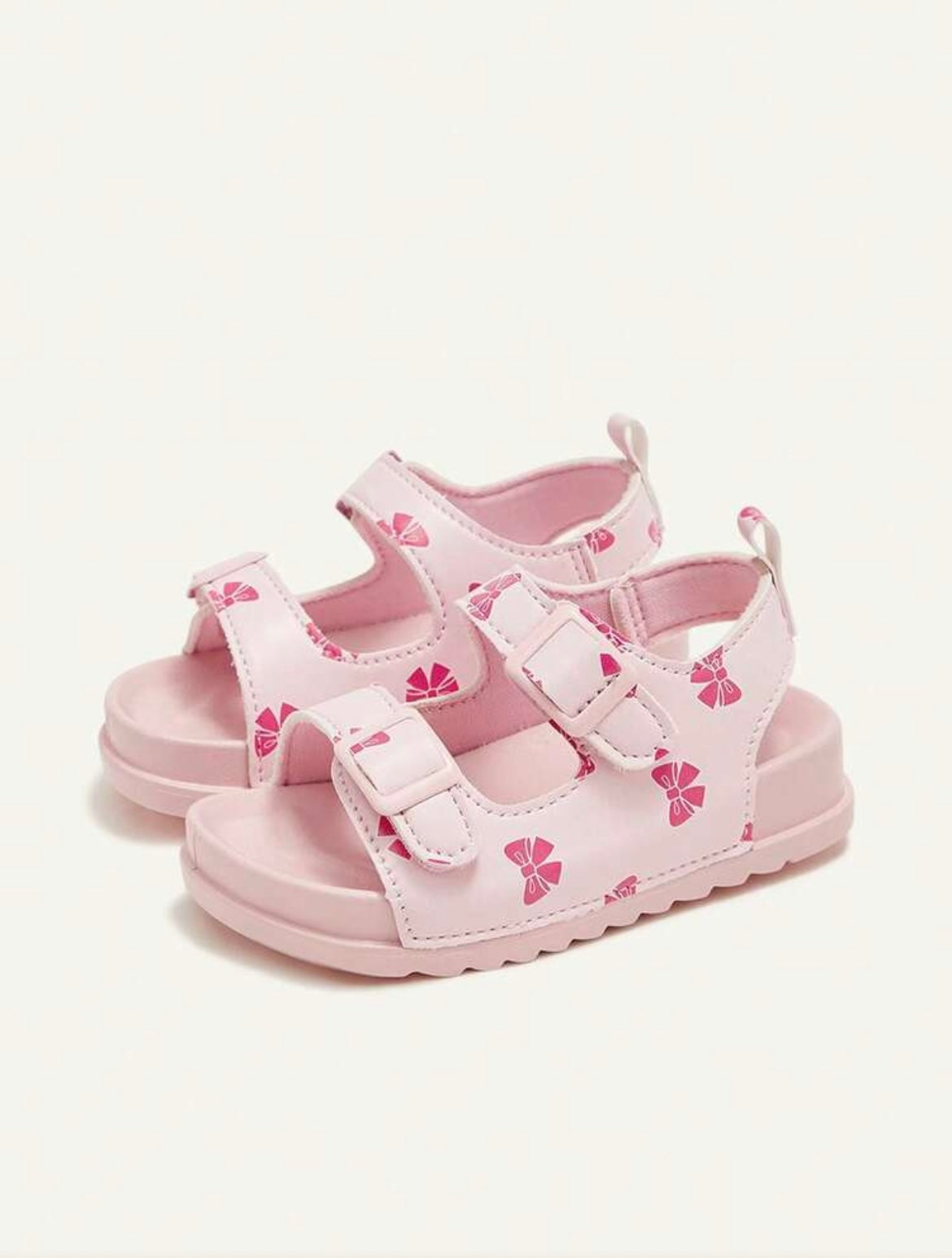Pink Bows Flat Girl Sandals