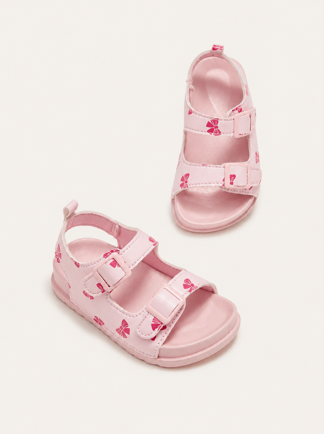 Pink Bows Flat Girl Sandals
