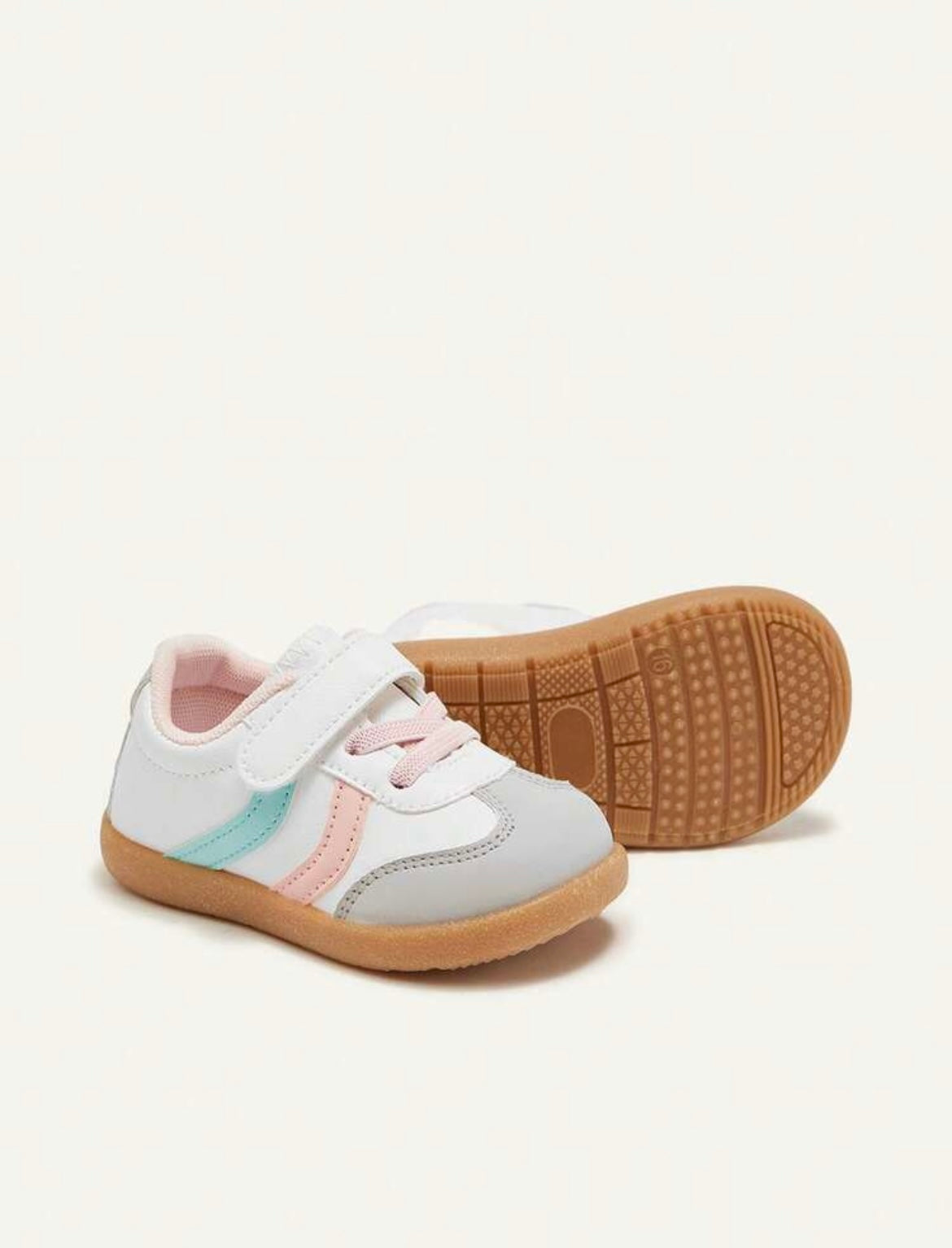 Gray and Pink Sneakers