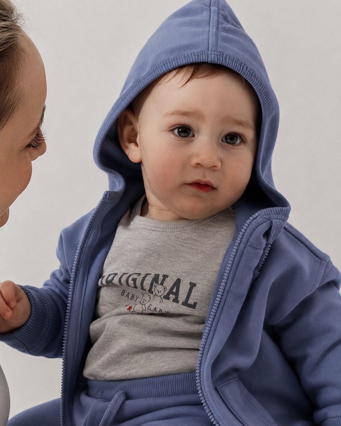 Caramell Navy Blue 3-Pieces Fleece Tracksuit Set